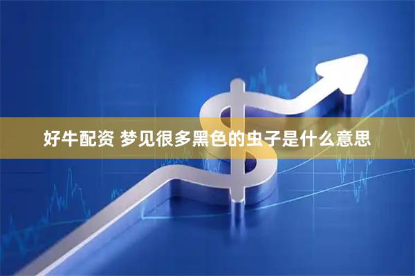 好牛配资 梦见很多黑色的虫子是什么意思